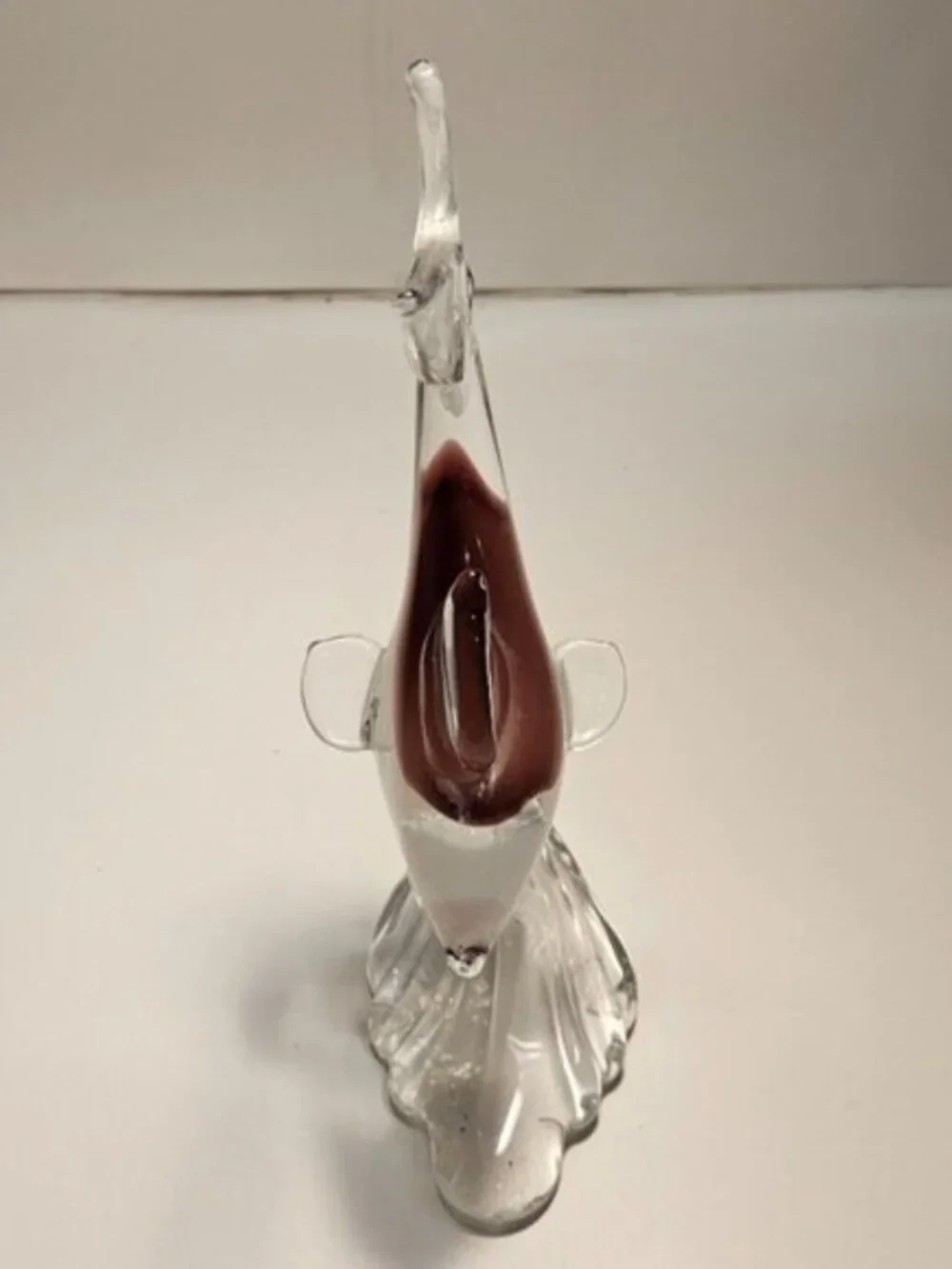 Glass Art Of Dolphin On Wave Excellent Condition 8.5